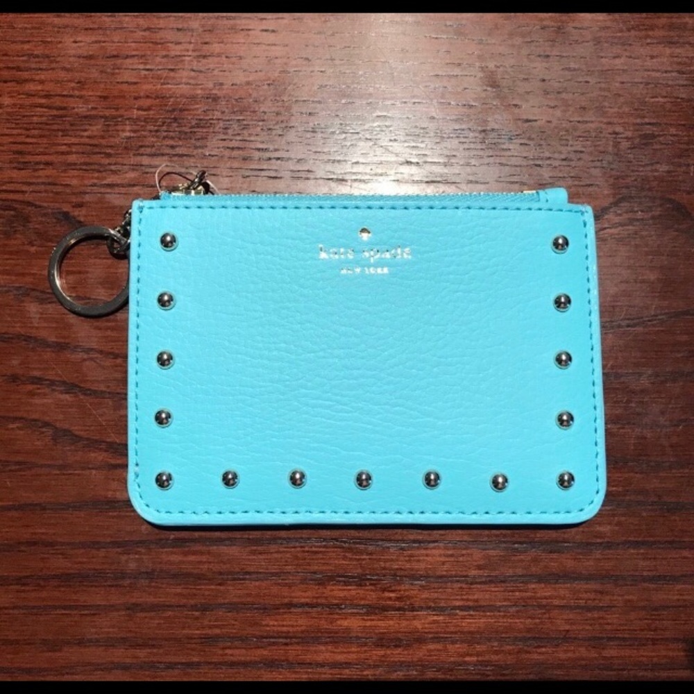 Kate Spade Saunders Place Studded Blue Wallet